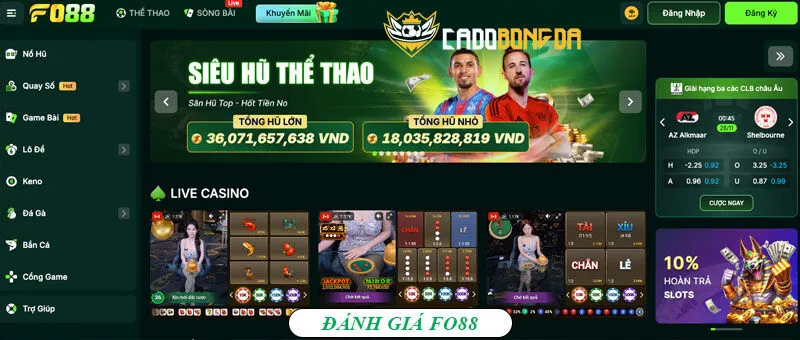FO88 - Thương hiệu cá cược đình đám hàng đầu thị trường